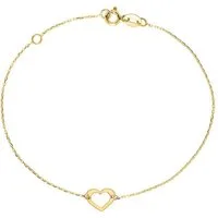 Unique Goldarmband mit filigranem Herz Element aus 375er Gelbgold GB0027