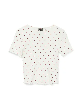 VERO MODA - VMHARRY SS O-NECK TOP JRS NOOS snow white - Gr. - M