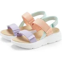 Vivance Sandalette, Pantolette, Sommerschuhe, Riemchensandale Sandale NEU mit bunten Riemchen und Klettverschluss VEGAN