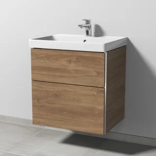 Sanipa 3way Waschtischunterbau zu Villeroy & Boch Avento Waschtisch mit 2 Auszügen, Eiche-Kansas BR62159