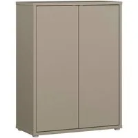 FORTE Schuhschrank Alice Springs, Schuhschrank, Platz für 15 Paar Schuhe, 2 Türen (B/H/T 74,5/99,1/34,9 cm) Stauraumschrank, Mehrzweckschrank, grifflose Front, Push to open