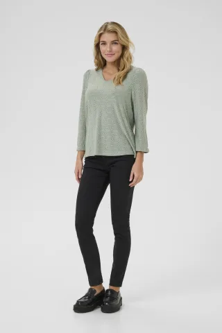 Langarm-Bluse Regular fit Lily Pad CC light green