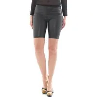 YESET Shorts Shorts Mini 1/2 Hose Kurz Glanz-Matt in Latex Kunstleder Lack Optik Sc
