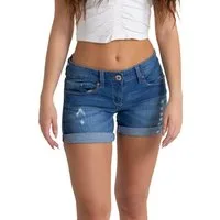 BlauerHafen Jeansbermudas Damen Jeans Shorts Destroyed Bermuda Stretch Boyfriend Hotpants