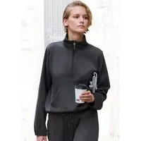 Copenhagen Studios Langarmshirt aus hochwertigem Material mit Stehkragen und Reißverschluss
