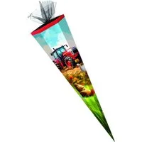 Verpackungsmittel GmbH Markneukirchen Schultüte Schultüte / Zuckertüte / 85cm / eckig / "Bauernhof"