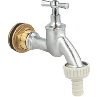 tecuro Auslaufventil Auslaufventil mit Behälterverschraubung für Regentonne Wassertank