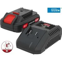 Güde GÜDE Starterset Systemladegerät + 18V E³ Systemakku 2 Ah LGAP 18-3020 Akku Starter-Set
