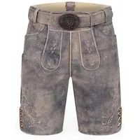 KRÜGER BUAM Trachtenlederhose Berno Mit traditioneller Stickerei und Gürtel
