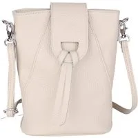 MIRROSI Umhängetasche Damen Crossbody Bag, Echtleder Made In Italy, 14,5x19x6cm