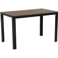 Gardissimo Gartentisch Alma rechteckig anthrazit, 120 x 70 cm Balkontisch (Spar-Set, 1-St., 1 Esstisch), Holz-Look / Aluminium / wetterfest / pflegeleicht