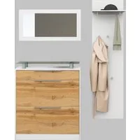 borchardt Möbel Garderoben-Set Oliva, (3-tlg), mit stehendem Schuhschrank, Paneel und Spiegel