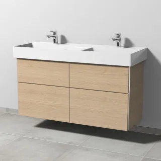 Sanipa 3way Waschtischunterbau zu Duravit Dura Square Waschtisch mit 4 Auszügen, Eiche-Nordic BR42248
