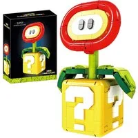 Athlix Klemmbausteine Mario Bausteine Piranha-Pflanze, Flamme, Stern Spielbausteine, 538 Teile, ikonisches Game Design, fördert Kreativität