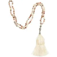 bodhi Perlenarmband Mala Mondstein, 108 Perlen
