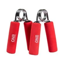 ONE FITNESS Handmuskeltrainer weiche Handtrainer 2stk rot für effektives Handmuskeltraining