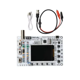 DSO183 DIY Digital Oscilloscope Kit DC 5V 500kHz 1.5Msps Built-in Signal Generator Type-C Interface Electronic Soldering