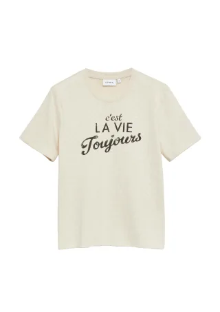 comma - T-Shirt beige - Gr. - 36