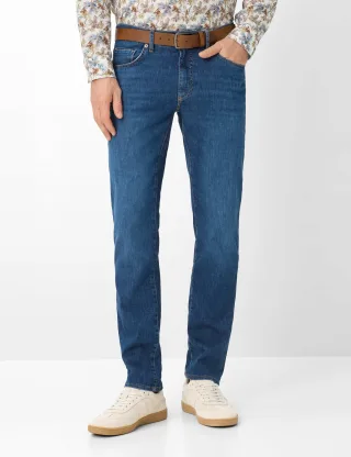Brax Herren Five-Pocket-Hose Style CHUCK DARK BLUE USED, denim dunkelblau, Gr. 33/34