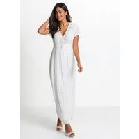 bonprix Maxikleid aus Viskose, mit gehäkelter Spitze, figurumspielende Passform