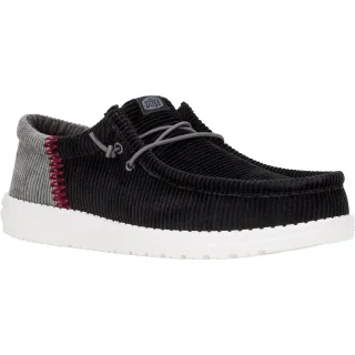 HEYDUDE Wally Funk Corduroy Textil Herren Schwarz Bootsschuhe