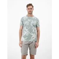 LERROS T-Shirt T-Shirt mit O-Neck und floralem All-over-Print