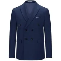 Allthemen Anzugsakko zweireihiger Herrensakko Slim Fit eleganter Hochzeitsblazer