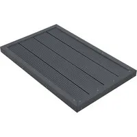 en.casa Gartendusche, »Nürtingen« WPC Bodenplatte für Solardusche 101x63x6cm Dunkelgrau