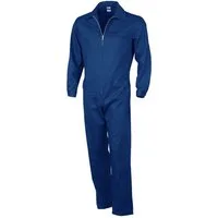 Qualitex Workwear Arbeitsoverall strapazierfähiger basic Rallyekombi aus reiner Baumwolle - BW 240 g (1-tlg) standard Blaumann mit 5 Taschen - Blickdicht - Pflegeleicht - Waschbar