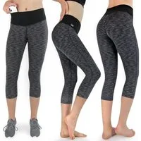 Formbelt Laufhose Damen 3/4 Capri Leggings mit Handytasche, hoher Bund & Quick Dry Damen 3/4 Sporthose blickdicht, hoher Bund, atmungsaktiv, Quick Dry