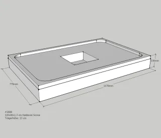 Neuesbad Wannenträger für Kaldewei Scona 800x1200x23 SD24022