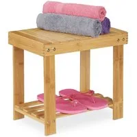 relaxdays Kinderhocker Große Fußbank aus Bambus
