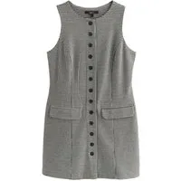 Next Jerseykleid Ärmelloses, geknöpftes Schürzenkleid (1-tlg)