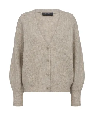MOS MOSH - MMThora V-Neck Knit Cardigan feather gray - Gr. - XL