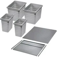 SO-TECH® Mülltrennsystem Ninka Abfalltrennsystem eins2vier 50 L KB 600 mm, alugrau, Höhe 310 mm