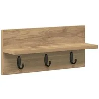 vidaXL Regal Wandmontierter nachttisch Wandhalterung Artisan-Eiche, 1-tlg.