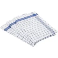 ROSS Geschirrtuch Exclusiv, (Set, 3-tlg), Karofond, 50% Baumwolle, 50% Leinen, 50x70 cm