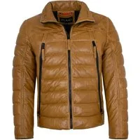 Jilani Lederjacke Filbo Jilani - Herren Lederjacke Steppjacke Lammnappa mustard-senfgelb