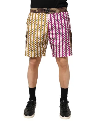 Dolce & Gabbana Mehrfarbige Spielkarten Camouflage Shorts Bademode
