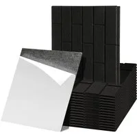 Clanmacy Akustikplatte 18 stuks Akustikplatten Quadratisch Kacheln Selbstklebend Schwarz, (18-St)
