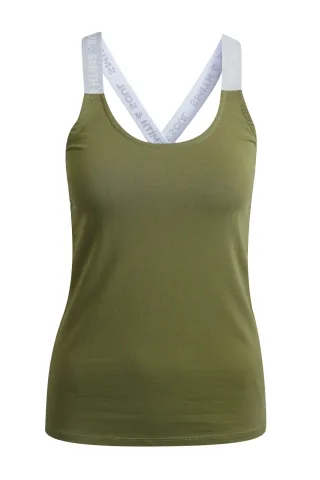 Smith&Soul - Fitted Top Metallic Straps olive - Gr. - L