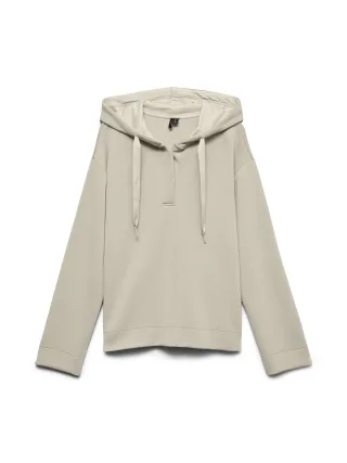 VERO MODA - VMHALI LS BUTTON HOODIE JRS Oatmeal - Gr. - XS