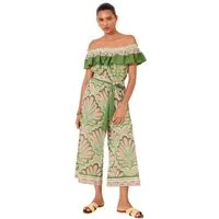 LIPSY Jumpsuit Lipsy Bardot-Jumpsuit mit Laub-Print (1-tlg)