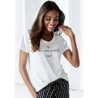 Vivance Dreams by Lascana Pyjamaoberteil mit Foliendruck