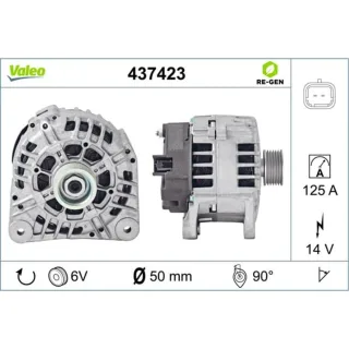 Valeo Generator  125A Nissan Opel Renault 437423