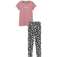 s.Oliver Junior Shirt & Leggings (2-tlg) 2er Set, gemusterte Leggings und Sommershirt, für Girls