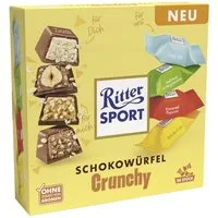 Ritter SPORT Schokolade, Ritter Sport Schokowürfel Crunchy gefüllte Vollmilchschokolade 153g