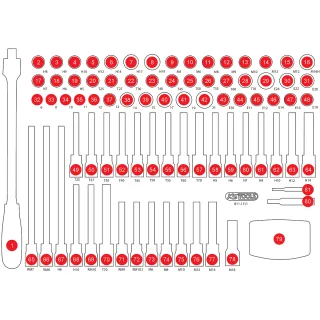 KS Tools Leere Schaumstoffeinlage zu 811.1111 - 811.1111-97