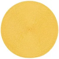 Haus und Deko Platzset Platzset rund ca. 35 cm Ø abwaschbar Bast Optik Tischset Platzdeckche, (1-St)
