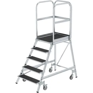 Munk Podesttreppe eins. begehbar mit Federrollen Korundbeschichtung R13 - 054105